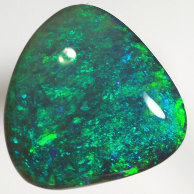 SOLID BLACK OPAL Bright sparkling Green Harlequin pattern SEE VIDEO